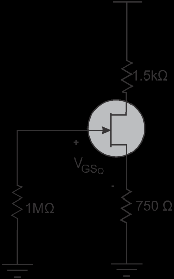 Ne vazhdim: V S V G = I (6.12) R S = 0V (6.13) he V = V + V = V -V (6.14) S S R SHEMBULL Gjeni pikën e qetësisë për skemën e figures (6.6) me këto të dhëna: V =20 V, R = 3.