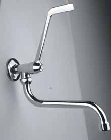 art. 33 0800 00 Gruppo lavello a muro, leva clinica Wall sink mixer with clinical lever Mélangeur évier mural, manette clinique ΥΔΡΟΑΝΑΜΙΚΤΗΡ ΕΠΙΤΟΙΧΟΣ ΜΕ ΜΑΚΡΥΕΣ ΛΑΒΕΣ ΑΓΚΩΝΟΣ art.