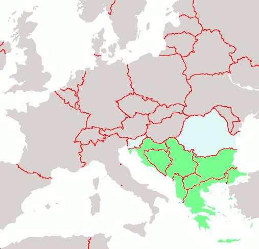 της τμήμα είναι στα Βαλκάνια, αλλά η υπόλοιπη χώρα είναι σε άλλη ήπειρο. Τέλος η Ελλάδα έχει έναν διπλό προσανατολισμό: Βαλκανικό και Μεσογειακό. [39] Χάρτης 3.