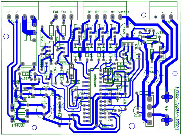 Na slikama 4 i 5 predstavljeni su PCB grafički prikazi prednje i zadnje strane štampane ploče.