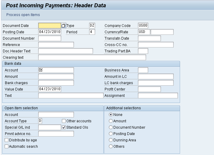 SD 7: Καταχώριση απόδειξης για την πληρωμή του πελάτη ( Post Receipt for Customer Payment) Άσκηση: Χρησιμοποιούμε το σύστημα του SAP για να καταχωρίσουμε την πληρωμή πελάτη.