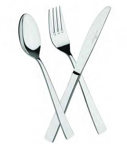 ΜΑΧΑΙΡΟΠΙΡΟΥΝΑ - FLATWARE target focus 18/0 18/0 3,5 3 NEW NEW NEW NEW NEW NEW 4156441 Κουτάλι φαγητού Table spoon 205 mm 4156442 Πιρούνι φαγητού Table fork 203 mm 4156403 Μαχαίρι φαγητού Table knife