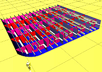 Εικόνα 9: Εικονικό µοντέλο πλοίου για τον υπολογισµό αντοχής. Η τρίτη εφαρµογή είναι µια προσοµοίωση (εικόνα 10) της διαδικασίας παραγωγής ενός πλοίου.