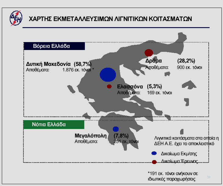 Η Ελλάδα διαθέτει σημαντικά κοιτάσματα φτωχών στερεών καυσίμων όπως είναι ο λιγνίτης και η τύρφη.