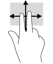 Κύλιση Η κύλιση είναι χρήσιμη για τη μετακίνηση του δείκτη πάνω, κάτω, αριστερά ή δεξιά σε σελίδες ή εικόνες.