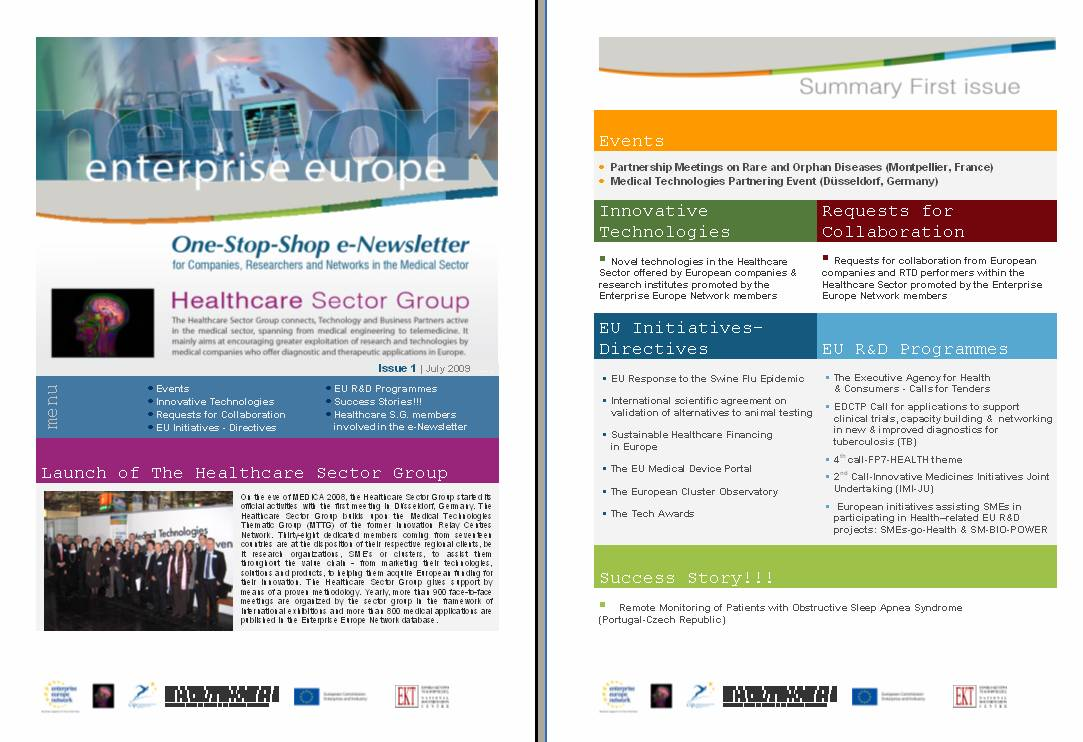 One-Stop Stop-Shop Shop e-newsletter e στον τομέα της ΥΓΕΙΑΣ Title of the presentation Date 34 Brokerage Services To e-newsletter προσφέρει ολοκληρωμένη πληροφόρηση για τους φορείς του τομέα της