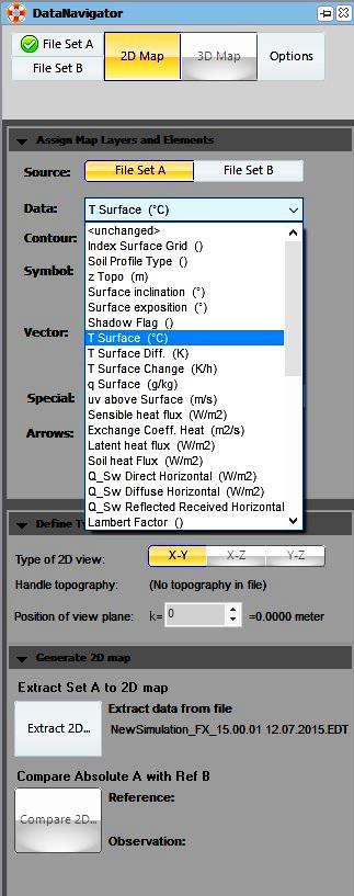 Εικόνα 6.2 : Επιλογή δεδομένων Το φίλτρο το οποίο θα χρησιμοποιηθεί για την απεικόνιση της θερμοκρασίας (T Surface) των επιφανειών είναι το φίλτρο data.