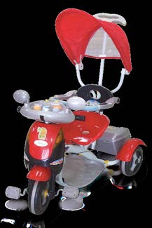 Duck JB_2370 Τρίκυκλο ποδηλατάκι Βaby s tricycle JB_2390 Τρίκυκλο ποδηλατάκι Βaby s tricycle Βοηθητικό χερούλι καθοδήγησης & ελέγχου πορείας Αναδιπλωμένη / Αποσπώμενη τέντα Μελωδικός ήχος Ποδαρικό