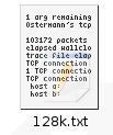 Σχ. Α.4 Εντολή iperf στον Client Μετά το τέλος της κίνησης αυτής, παρατηρούμε ότι αναφέρονται τα ανιχνευμένα πακέτα τα οποία έχουν σταλθεί από τον Server. Α.2.1.
