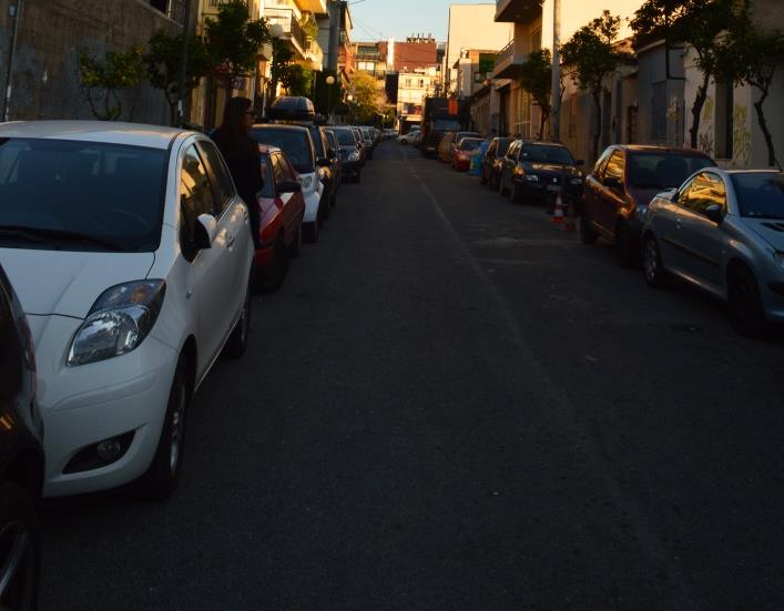 Α. Γενική καταγραφη στο σύνολο του Γκαζιού Η περιοχή αντιμετωπίζει μεγάλο πρόβλημα στάθμευσης καθώς παρατηρούμε την επικράτεια μιας κυκλοφοριακής ασφυξίας με την κυριαρχία του Ι.Χ.