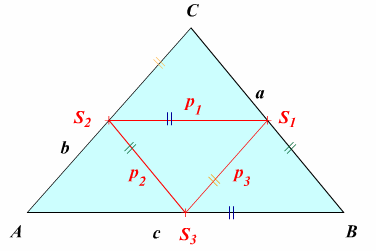 3.. Ťažnica trojuholníka Úsečka, ktorá spája vrchol trojuholníka so stredom protiľahlej strany, sa nazýva ťažnica trojuholníka.