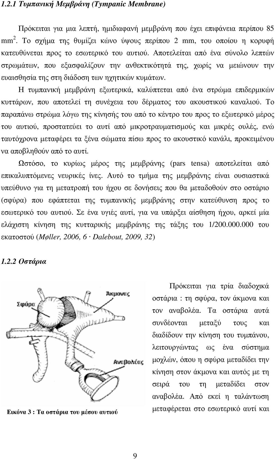 Αποτελείται από ένα σύνολο λεπτών στρωµάτων, που εξασφαλίζουν την ανθεκτικότητά της, χωρίς να µειώνουν την ευαισθησία της στη διάδοση των ηχητικών κυµάτων.