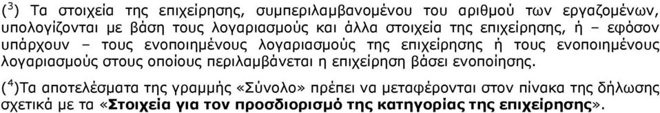 ενοποιηµένους λογαριασµούς στους οποίους περιλαµβάνεται η επιχείρηση βάσει ενοποίησης.