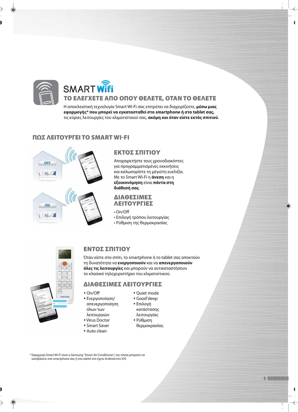 ΠΩΣ ΛΕΙΤΟΥΡΓΕΙ ΤΟ SMART WI-FI ΕΚΤΟΣ ΣΠΙΤΙΟΥ Αποχαιρετήστε τους χρονοδιακόπτες για προγραμματισμένες εκκινήσεις και καλωσορίστε τη μέγιστη ευελιξία.