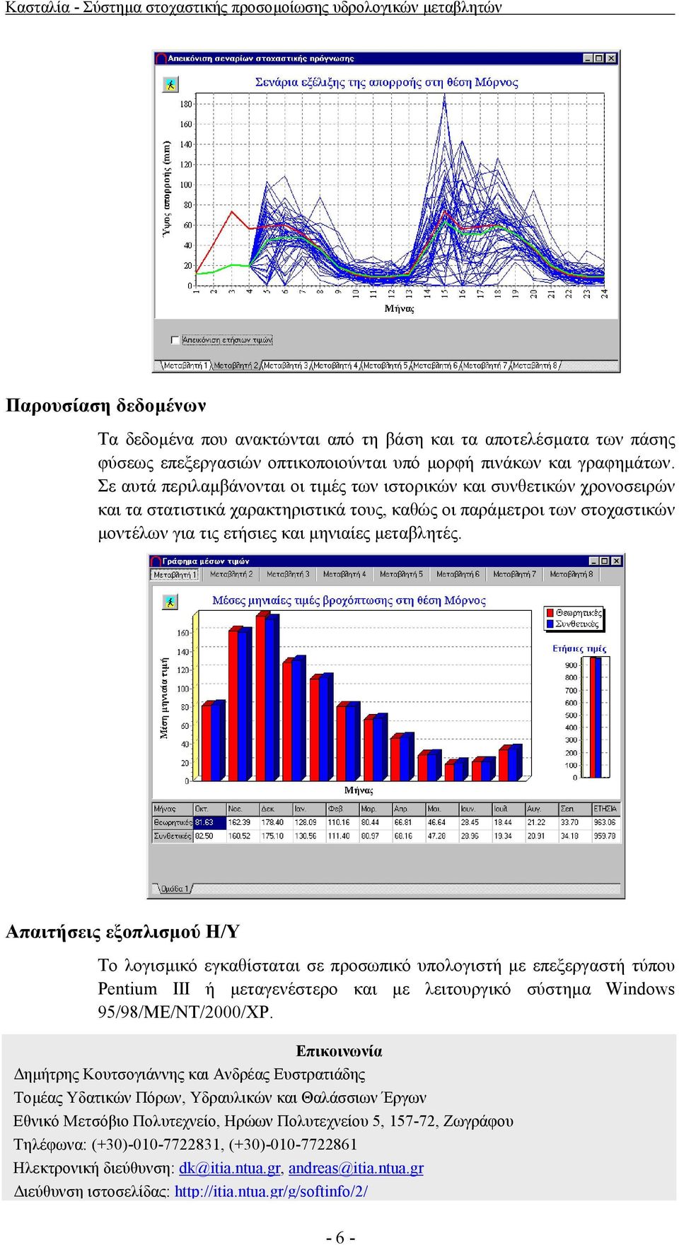 Απαιτήσεις εξοπλισµού Η/Υ Το λογισµικό εγκαθίσταται σε προσωπικό υπολογιστή µε επεξεργαστή τύπου Pentium ΙΙΙ ή µεταγενέστερο και µε λειτουργικό σύστηµα Windows 95/98/ME/NT/2000/XP.