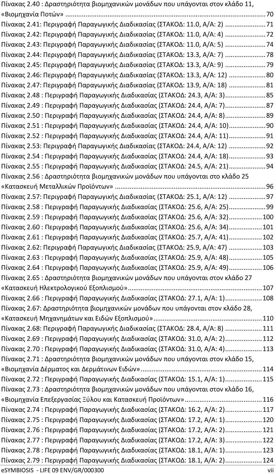 44: Σεριγραφι Σαραγωγικισ Διαδικαςίασ (ΥΦΑΜΡΔ: 13.3, Α/Α: 7)... 78 Σίνακασ 2.45: Σεριγραφι Σαραγωγικισ Διαδικαςίασ (ΥΦΑΜΡΔ: 13.3, Α/Α: 9)... 79 Σίνακασ 2.