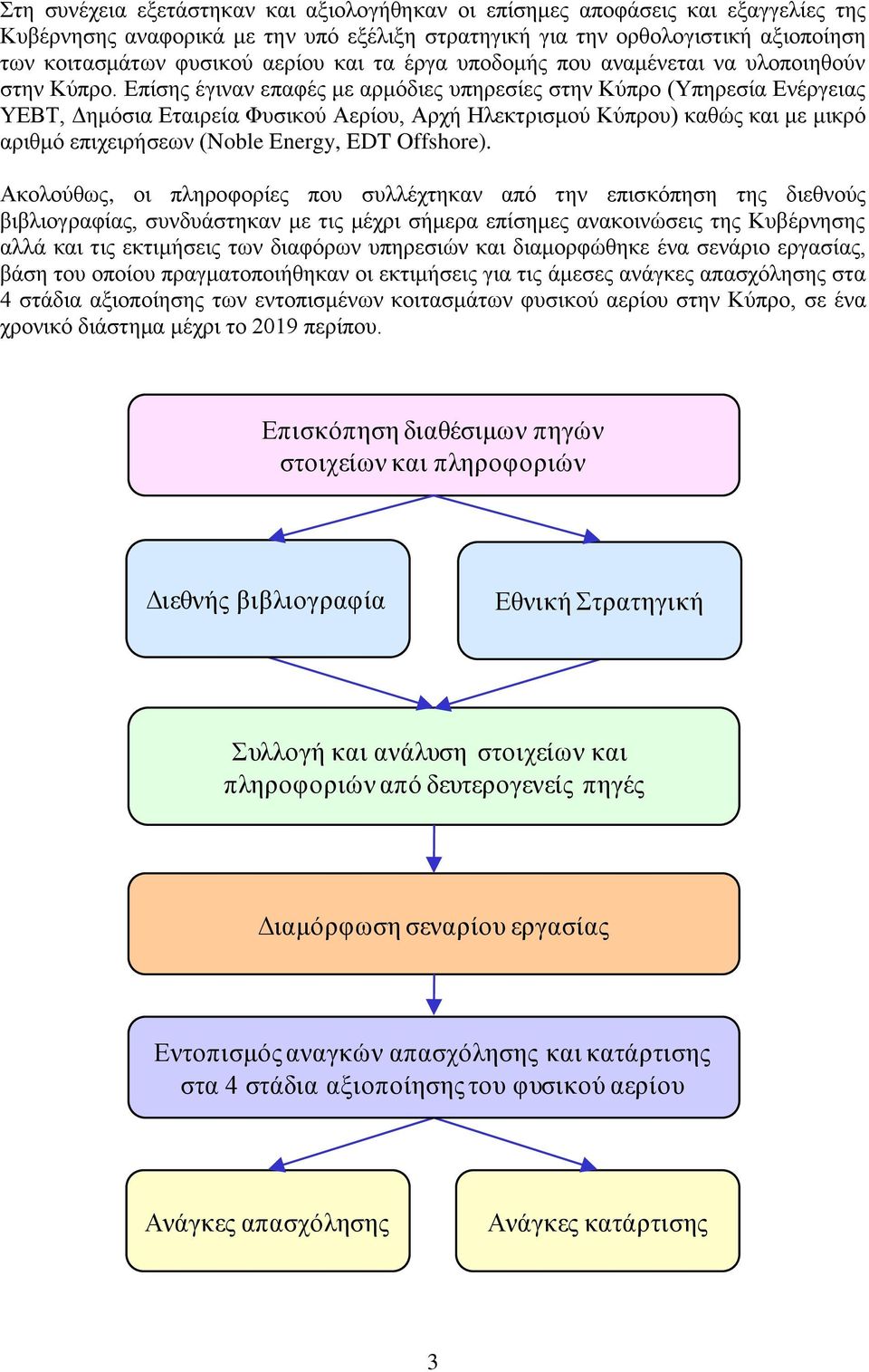 Δπίζεο έγηλαλ επαθέο κε αξκφδηεο ππεξεζίεο ζηελ Κχπξν (Τπεξεζία Δλέξγεηαο ΤΔΒΣ, Γεκφζηα Δηαηξεία Φπζηθνχ Αεξίνπ, Αξρή Ζιεθηξηζκνχ Κχπξνπ) θαζψο θαη κε κηθξφ αξηζκφ επηρεηξήζεσλ (Noble Energy, EDT