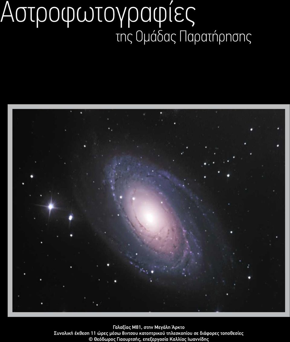 8ιντσου κατοπτρικού τηλεσκοπίου σε διάφορες