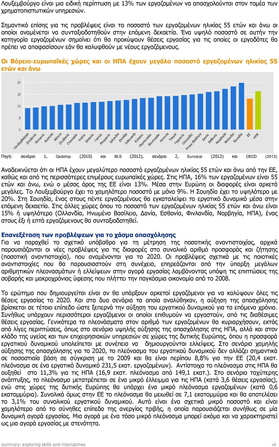 Ένα υψηλό ποσοστό σε αυτήν την κατηγορία εργαζομένων σημαίνει ότι θα προκύψουν θέσεις εργασίας για τις οποίες οι εργοδότες θα πρέπει να αποφασίσουν εάν θα καλυφθούν με νέους εργαζόμενους.