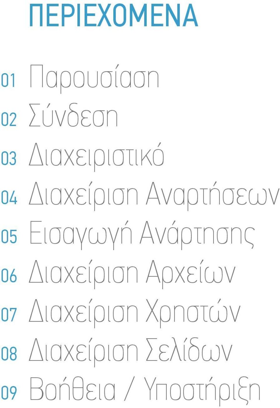 Αναρτήσεων Εισαγωγή Ανάρτησης Διαχείριση