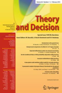 Διεθνή Περιοδικά στη θεωρία αποφάσεων Theory and Decision http://www.springer.