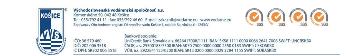 Výroèná správa VVS, a.s. 2015 NÁVRH NA VYSPORIADANIE VÝSLEDKU HOSPODÁRENIA ZA ROK 2015 Predstavenstvo Východoslovenskej vodárenskej spolo nosti, a. s., schválilo na svojom zasadnutí d a 2.