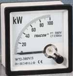 Analógové panelové meracie prístroje Analógové wattmetre pre striedavý výkon Sú určené na nepriame meranie jednofázového a trojfázového činného výkonu v striedavých elektrických sieťach.