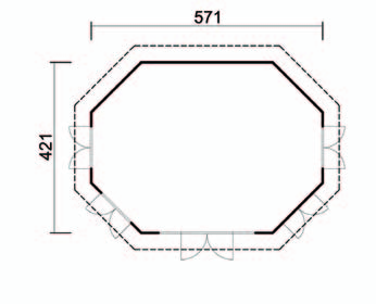 Anette 44 mm ÄéáóôÜóåéò ôïé ïðïéßáò 330x330 cm 3 4øïò ðëåõñéêþò ôïé ïðïéßáò 222 cm 310 cm Åìâáäüí äáðýäïõ 10,9 m 2 Êõâéóìüò þñïõ 26 m 3 Åìâáäüí óêåðþò / êëßóç 17 m 2 / 24,5 ï Lisette
