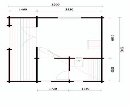 SAUNAS Leila 1 70 mm 88 mm ÄéáóôÜóåéò ôïé ïðïéßáò 520x367 cm ÐñïÝêôáóç óêåðþò 145 cm 3 4øïò ðëåõñéêþò ôïé ïðïéßáò 243 cm 385 cm Åìâáäüí äáðýäïõ 19,1 m 2 Åìâáäüí óïößôáò 9 m 2 Åìâáäüí âåñüíôáò 8 m 2