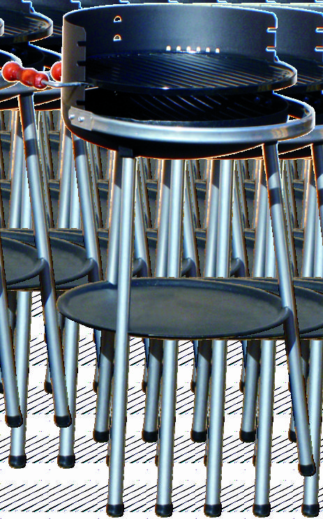 Ψησταριά στρογγυλή Ø 500 / Barbecue Round Ø 500 / Grill Rund Ø 500 / Ø 500 mm 16,3 kg Υλικό: Ανοξείδωτη κατασκευή Εσχάρα: - Χυτοσίδηρος με επισμάλτωση Material: