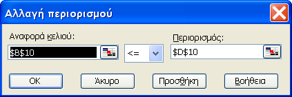 Επίλυση με τον SOLVER του EXCEL (2) Πόρτες Παράθυρα ΑΓΝΩΣΤΟΙ χ ψ ΔΕΔΟΜΕΝΑ ΠΟΡΤ ΕΣ ΠΑΡΑΘ ΥΡΑ ΜΕΓΙΣΤΗ ΕΒΔΟΜΑΔΙΑΙ Α ΔΙΑΘΕΣΙΜΟΤ ΗΤΑ ΩΡΩΝ Ώρες στο Σιδηρουργείο 4 2 600 Ώρες στο Βαφείο 2 2 480 ΚΕΡΔΟΣ/ΠΡΟΪ