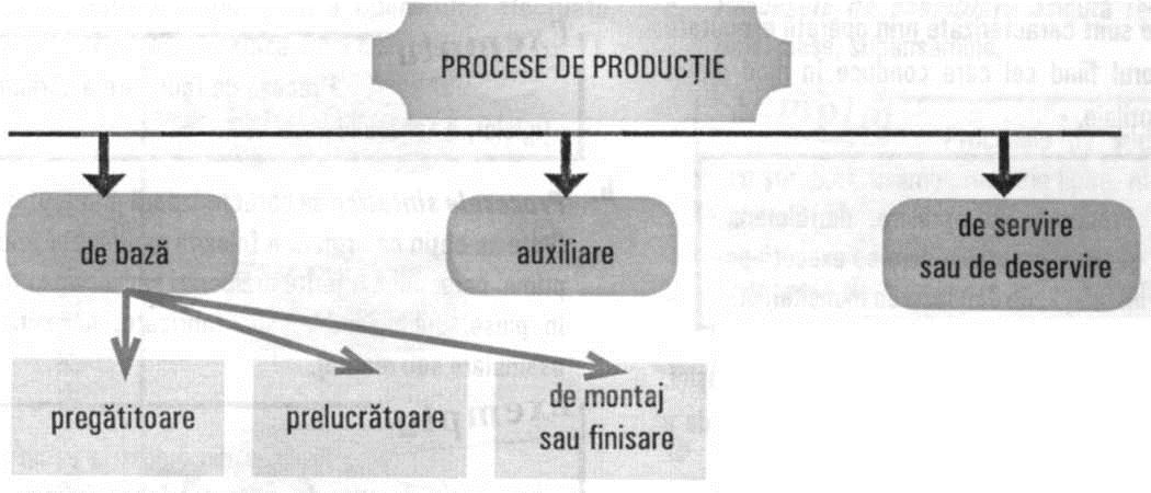1.3. CRITERII DE CLASIFICARE A PROCESELOR DE PRODUCȚIE Procesele de producţie se clasifică după mai multe criterii, precum: modul cum acestea participă la obţinerea produsului finit; modul de