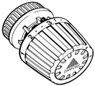 in radiatorje z vgrajenim ventilom Vogel & Noot, De Longhi, Buderus, 013G2990 RA 2990 013G2940 RA 2940 013G2992 RA 2992 Vgrajeno tipalo, z zaskočnim priključkom, montaža brez orodja, protizmrzovalna