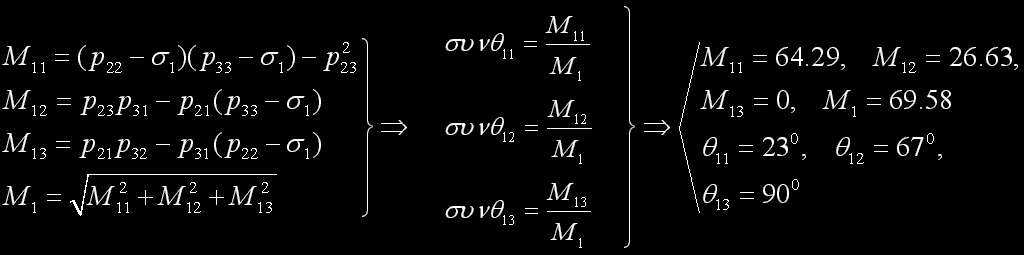 ΑΣΚΗΣΗ 3.1-3 Οι συνιστώσες τάσης ως προς τυχαίο σύστημα συντεταγμένων είναι: p 11 =5bar, p 22 =-3bar, p 12 =4bar, p 33 =p 13 =p 23 =0.