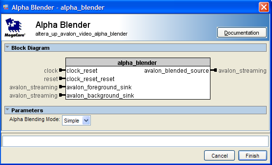 3.13 ΡΥΘΜΙΣΗ TOY ALPHA BLENDER CORE Το Alpha Blender core επιλέγεται να λειτουργεί σε «Simple» λειτουργία, όπως φαίνεται και στην παρακάτω εικόνα.