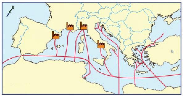 4 750 μ.χ. Χαλιφική δυναστεία. 5 1200 1500 μ.χ. Κτήσεις της Γένοβας (μπλε), Ενετικές κτήσεις (κίτρινο). 6 1600 μ.χ. Οθωμανική αυτοκρατορία (μοβ). υναστεία Αψβούργων (πράσινο). 3.