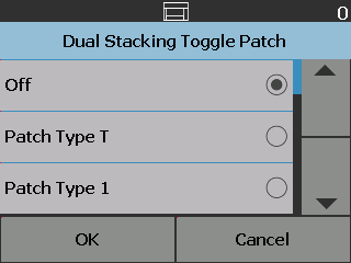 Εναλλαγή διαχωρισμού σε διπλή στοίβαξη Μπορείτε να ενεργοποιήσετε την επιλογή Dual Stacking Toggle Patch (Εναλλαγή διαχωρισμού σε διπλή στοίβαξη) από τον Πίνακα ελέγχου χειριστή.
