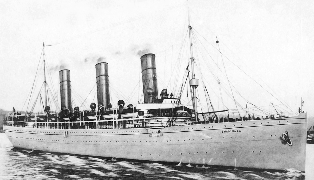 S/S BURDIGALA Το πρωί της 14ης Νοεμβρίου 1916 το υπερωκεάνιο S/S Βurdigala, 12.