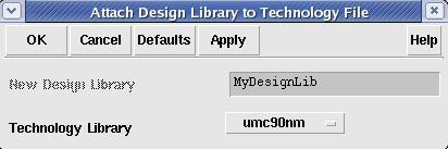Εισάγετε το όνομα της βιβλιοθήκης που θέλετε να δημιουργήσετε και επιλέξτε ΟΚ. Το σύστημα σας ενημερώνει για το αν ένα technology file θα προστεθεί στη βιβλιοθήκη.