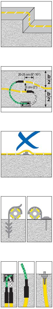Οδηγίες Τοποθέτησης Τοποθέτηση Στερέωση Γενικώς, το SikaFuko VT τοποθετείται σε μήκος έως 12 m (39 ft.). Τα άκρα του σωλήνα PVC πρέπει να συμπεριληφθούν στο συνολικά υπολογιζόμενο μήκος.