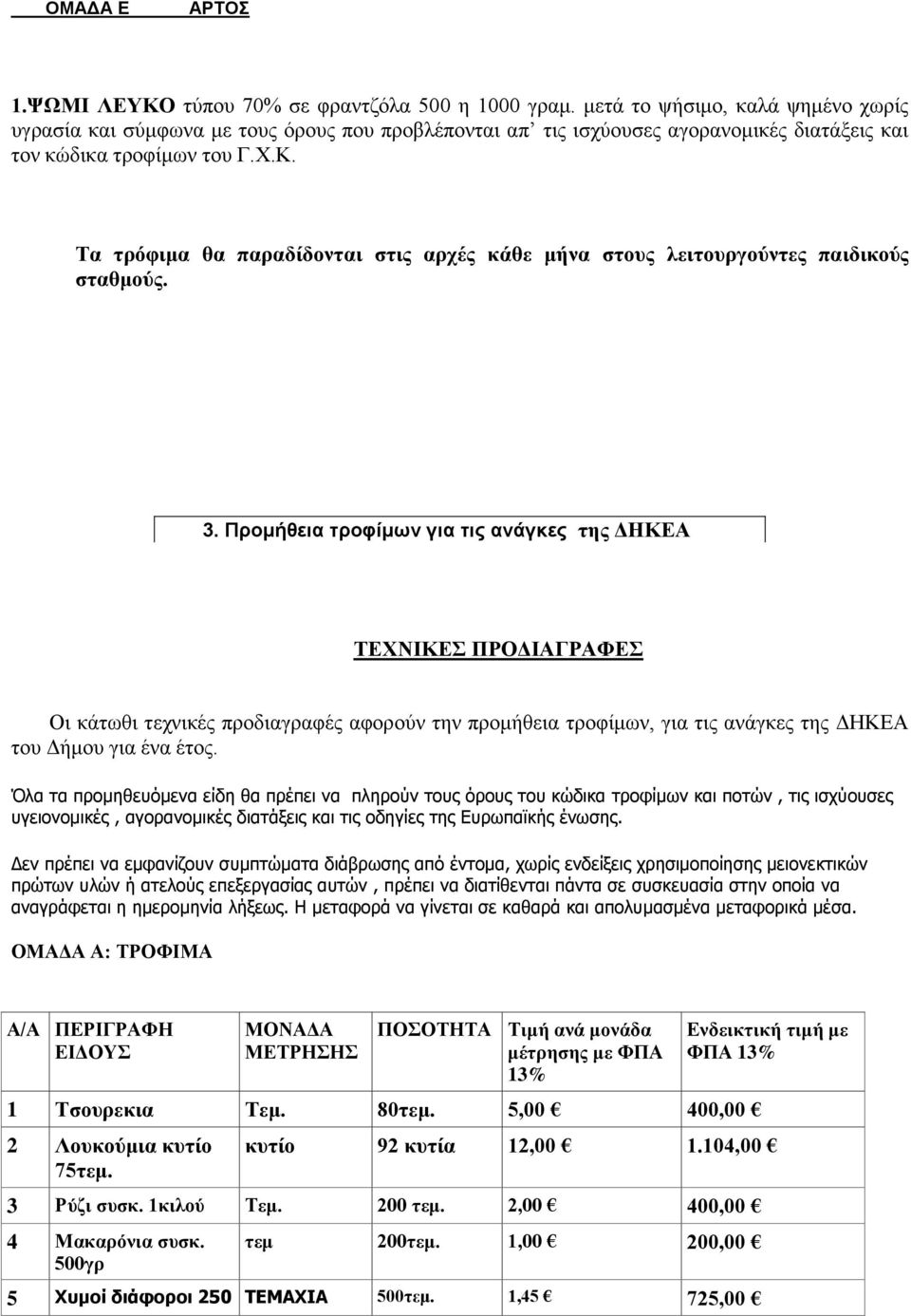 Σα ηξόθηκα ζα παξαδέδνληαη ζηηο αξρϋο θϊζε κάλα ζηνπο ιεηηνπξγνύληεο παηδηθνύο ζηαζκνύο. 3.