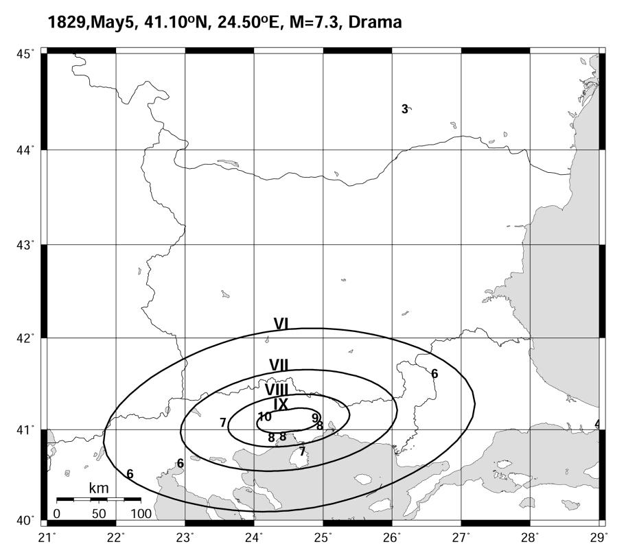 Αποτελέσματα Σεισμικής Επικινδυνότητας Μακροσεισμικές Παρατηρήσεις (Papazachos & Papazachou 2003) A Scientific Network for Earthquake, Landslide and Flood Hazard Prevention - SciNetNatNazPrev