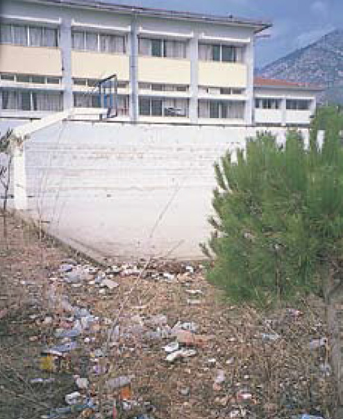 Εκτός των αντικειμενικών κινδύνων, σε αυτές τις σχολικές αυλές