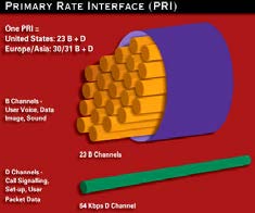 ΚΕΦΑΛΑΙΟ 2 Βασική Θεωρία 9 Στην πρωτεύουσα σύνδεση PRA παρέχεται στο συνδρομητή πρόσβαση σε 30 Β κανάλια (Euro-ΙSDN για Ευρώπη) και ένα D κανάλι σηματοδοσίας το οποίο στην περίπτωση αυτή είναι 64kbps.