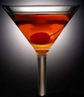Manhattan 45 ml whisky 20 ml Martini rosso 2 dashes angostura