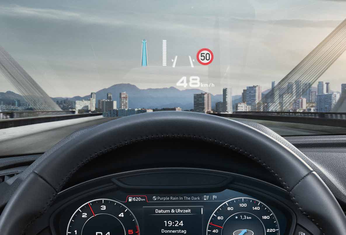 26 Infotainment Όλα με μια ματιά. Τη σωστή στιγμή. Με το προαιρετικό Audi virtual cockpit η πρόοδος γίνεται ορατή.