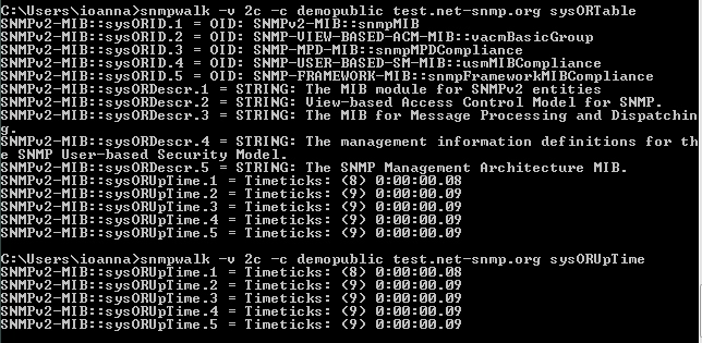 10.40 Άσκηση 40 Χρησιμοποιώντας ως ΙΡ το test.net-snmp.