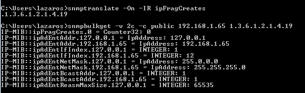 10.6 Άσκηση 6 Ποιο είναι το OID του αντικειμένου ipfragcreates; Να ανακτηθούν οι τιμές που βρίσκονται μετά από αυτό το