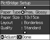 PictBridge Ayarı Ρύθμιση PictBridge A R & 18 B C Setare PictBridge Настройка PictBridge Çıkarın. Αφαιρέστε. Scoateţi. Извадете. Setup moduna girin. Επιλέξτε την κατάσταση λειτουργίας Setup.