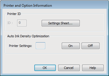 Συντήρηση A Κάντε κλικ στο στοιχείο Printer and Option Information (Πληροφορίες εκτυπωτή και επιλογών) στην καρτέλα Utility (Βοηθητικό πρόγραμμα) στο παράθυρο διαλόγου του προγράμματος οδήγησης